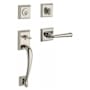 Baldwin Napa Sectional Single Cylinder Keyed Entry Handleset with Interior Federal Lever Lifetime Polished Nickel