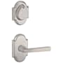Baldwin Taper Single Cylinder Keyed Entry Door Lever Set and Deadbolt Combo from the Reserve Collection White Bronze