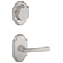 Baldwin Taper Single Cylinder Keyed Entry Door Lever Set and Deadbolt Combo from the Reserve Collection White Bronze