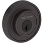 Baldwin Recessed Round Solid Brass Single Cylinder Keyed Entry Deadbolt from the Reserve Collection Venetian Bronze