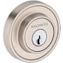 Baldwin Recessed Round Solid Brass Single Cylinder Keyed Entry Deadbolt from the Reserve Collection Satin Nickel