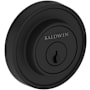 Baldwin Recessed Round Solid Brass Single Cylinder Keyed Entry Deadbolt from the Reserve Collection Satin Black