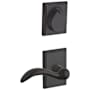 Baldwin Arch Right Handed Single Cylinder Keyed Entry Door Lever Set and Deadbolt Combo from the Reserve Collection Dark Bronze