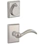 Baldwin Arch Right Handed Single Cylinder Keyed Entry Door Lever Set and Deadbolt Combo from the Reserve Collection White Bronze