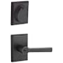 Baldwin Taper Single Cylinder Keyed Entry Door Lever Set and Deadbolt Combo from the Reserve Collection Dark Bronze