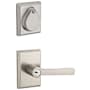 Baldwin Taper Single Cylinder Keyed Entry Door Lever Set and Deadbolt Combo from the Reserve Collection White Bronze
