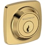Baldwin Soft Square Solid Brass Single Cylinder Keyed Entry Deadbolt from the Reserve Collection Lifetime Polished Brass