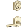 Baldwin Federal Single Cylinder Keyed Entry Door Lever Set and Deadbolt Combo from the Reserve Collection Lifetime Polished Brass