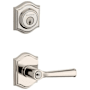 Baldwin Federal Single Cylinder Keyed Entry Door Lever Set and Deadbolt Combo from the Reserve Collection Polished Nickel