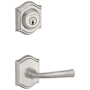 Baldwin Federal Single Cylinder Keyed Entry Door Lever Set and Deadbolt Combo from the Reserve Collection Satin Nickel