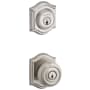 Baldwin Traditional Single Cylinder Keyed Entry Door Knob Set and Deadbolt Combo from the Reserve Collection Satin Nickel