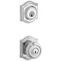 Baldwin Traditional Single Cylinder Keyed Entry Door Knob Set and Deadbolt Combo from the Reserve Collection Polished Chrome