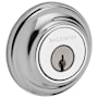 Baldwin Traditional Round SmartKey Single Cylinder Keyed Entry Deadbolt Polished Chrome
