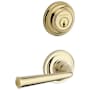 Baldwin Federal Single Cylinder Keyed Entry Door Lever Set and Deadbolt Combo from the Reserve Collection Lifetime Polished Brass