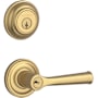 Baldwin Federal Single Cylinder Keyed Entry Door Lever Set and Deadbolt Combo from the Reserve Collection Lifetime Satin Brass