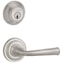 Baldwin Federal Single Cylinder Keyed Entry Door Lever Set and Deadbolt Combo from the Reserve Collection Satin Nickel