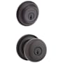 Baldwin Round Single Cylinder Keyed Entry Door Knob Set and Deadbolt Combo from the Reserve Collection Venetian Bronze