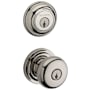 Baldwin Round Single Cylinder Keyed Entry Door Knob Set and Deadbolt Combo from the Reserve Collection Polished Nickel