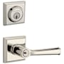 Baldwin Federal Single Cylinder Keyed Entry Door Lever Set and Deadbolt Combo from the Reserve Collection Polished Nickel