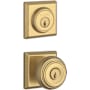 Baldwin Traditional Single Cylinder Keyed Entry Door Knob Set and Deadbolt Combo from the Reserve Collection Lifetime Satin Brass