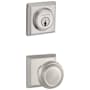 Baldwin Traditional Single Cylinder Keyed Entry Door Knob Set and Deadbolt Combo from the Reserve Collection Satin Nickel