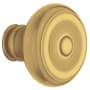 Baldwin Individual Estate Knob without Rosettes Satin Brass and Brown