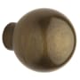 Baldwin Individual Estate Knob without Rosettes Satin Brass and Black