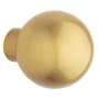 Baldwin Individual Estate Knob without Rosettes Satin Brass and Brown