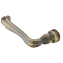 Baldwin Single Left Hand Estate Lever Minus Rosettes Satin Brass and Black