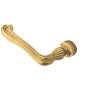 Baldwin Single Left Hand Estate Lever Minus Rosettes Satin Brass and Brown