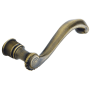 Baldwin Pair of Estate Rope Levers without Rosettes Satin Brass and Black