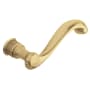 Baldwin Pair of Estate Rope Levers without Rosettes Satin Brass and Brown