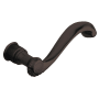 Baldwin Pair of Estate Rope Levers without Rosettes Oil Rubbed Bronze