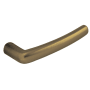 Baldwin Single Right Hand Estate Lever Minus Rosettes Satin Brass and Black