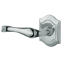 Baldwin Bethpage Estate Left Handed Lever without Rosettes Polished Chrome