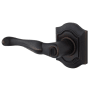 Baldwin Bethpage Estate Left Handed Lever without Rosettes Distressed Oil Rubbed Bronze