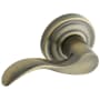 Baldwin Individual Wave Estate Lever without Rosettes Satin Brass and Black