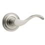 Baldwin Individual Wave Estate Lever without Rosettes Lifetime Polished Nickel