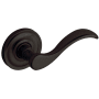 Baldwin Individual Wave Estate Lever without Rosettes Oil Rubbed Bronze