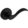 Baldwin Individual Wave Estate Lever without Rosettes Satin Black