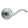 Baldwin Individual Wave Estate Lever without Rosettes Polished Chrome