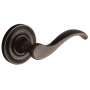 Baldwin Individual Wave Estate Lever without Rosettes Distressed Oil Rubbed Bronze
