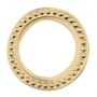 Baldwin Beaded Decorative Cylinder Trim Collar Lifetime PVD Satin Brass