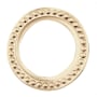Baldwin Beaded Decorative Cylinder Trim Collar Satin Brass and Brown