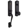 Baldwin Bethpage Dummy Handleset with Bethpage Interior Knob Distressed Oil Rubbed Bronze