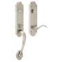 Baldwin Right Handed Boulder Dummy Set Sectional Handleset with Beavertail Interior Lever Lifetime Satin Nickel