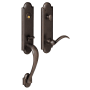 Baldwin Right Handed Boulder Dummy Set Sectional Handleset with Beavertail Interior Lever Distressed Oil Rubbed Bronze