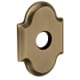 Baldwin Individual 3.95" Height Arch Passage Rosette Satin Brass and Black