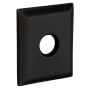 Baldwin Pair of 3.225" Height Square Privacy Rosettes Satin Black