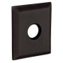 Baldwin Pair of 3.225" Height Square Privacy Rosettes Distressed Oil Rubbed Bronze